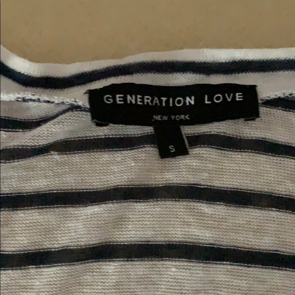 Generation love striped linen tank
